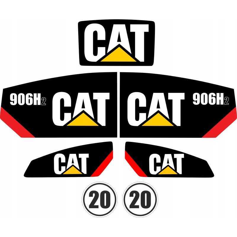 Cat 906h2 906 h2 vikšrų lipdukai laminuoti