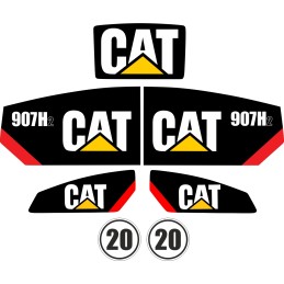 Cat 907h2 907 h2 vikšrų laminuoti lipdukai