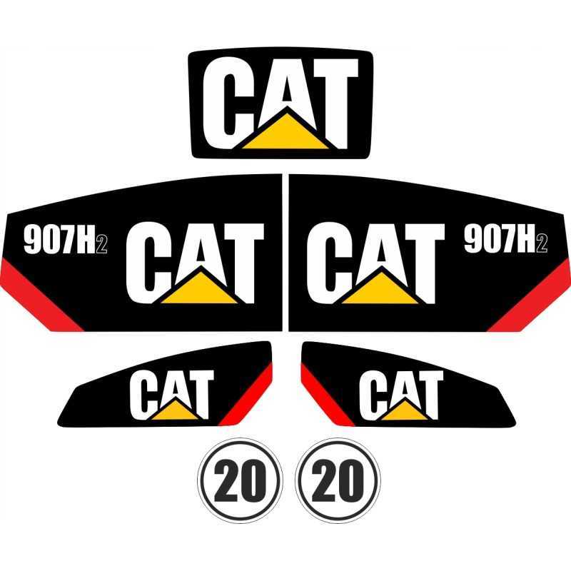 Cat 907h2 907 h2 vikšrų laminuoti lipdukai