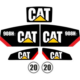 Cat 908h2 908 h2 vikšrų lipdukai laminuoti