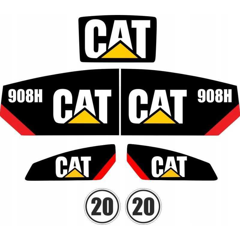 Cat 908h vikšrinio laminuoto krautuvo lipdukai