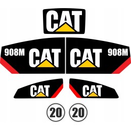 Cat 908m vikšrinio laminuoto krautuvo lipdukai