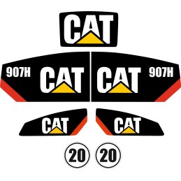 Cat 907h vikšrinio laminuoto krautuvo lipdukai