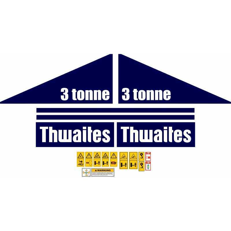 Thwaites 3 tonų lipdukai 3 tonų savivartis laminuotas