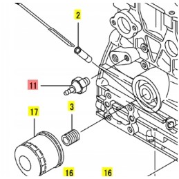 Yanmar alyvos slėgio jutiklis 0 5kg sv15 sv100