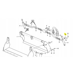 Viršutinis cilindro kaištis Volvo ekskavatoriaus krautuvas c