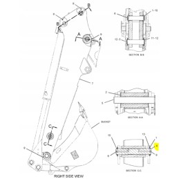 Kaušo jungties kaištis 2136697 Cat Dig Trace