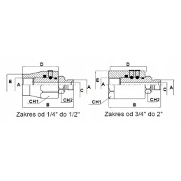 Tiesi hidraulinė pasukama jungtis 1