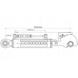 Hidraulinė viršutinė jungtis tcvhn 620 mm 2 kategorija
