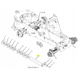 Tilto pakabos kaištis ekskavatoriniam krautuvui Kat