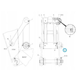 Cat vikšrų ekskavatoriaus kaušo kaištis