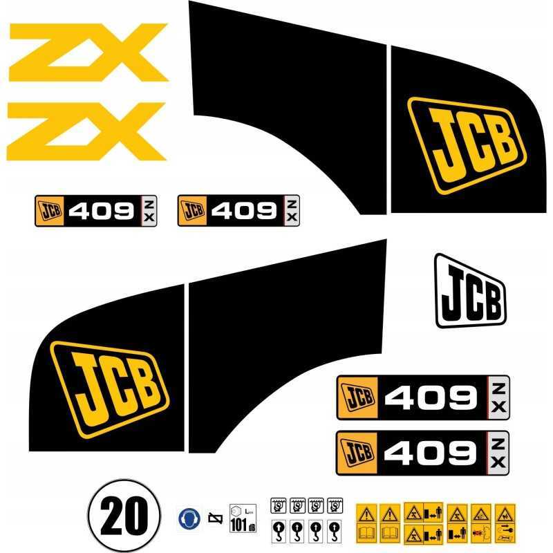 JCB 409ZX laminuoti lipdukai JCB 409 ZX įkroviklis