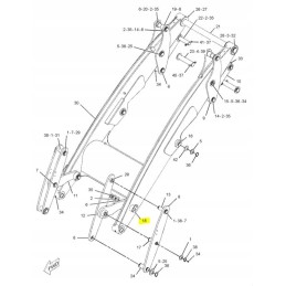 CVA svirties kaištis, skirtas ekskavatoriaus krautuvui
