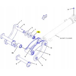 Cat mini ekskavatoriaus cva kaušo įvorė
