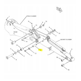 Lūžtančios svirties cilindro kaištis, skirtas Cat mini ekskavatoriui