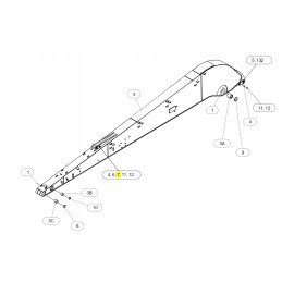Vikšrinio ekskavatoriaus lazdos cilindro kaištis