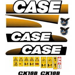 Case cx18b mini ekskavatoriaus laminuoti ekskavatoriaus lipdukai