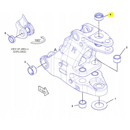 Galinės kojos įvorė kačių ekskavatoriaus krautuvui 2627043