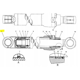 Cat ekskavatoriaus rankos cilindro įvorė 1372818