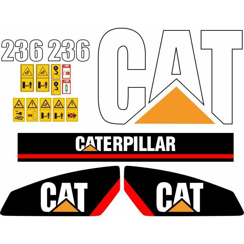 Lipdukai Caterpillar 236 Cat mašinai, krautuvo remonto komplektas