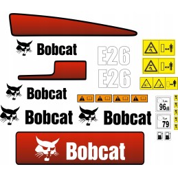 Bobcat e26 mini ekskavatoriaus laminuoti ekskavatoriaus lipdukai