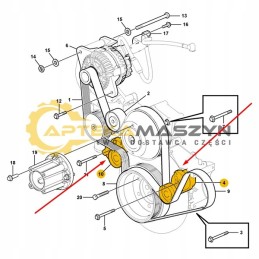 Diržo įtempiklis volvo ec250d ec250e ec300d ec350d
