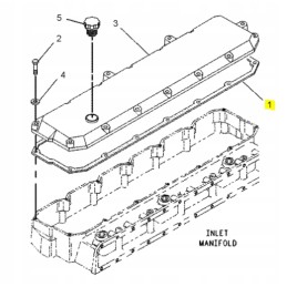 Cat ekskavatoriaus vožtuvo dangtelio tarpinė 1051542