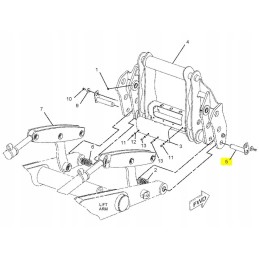 Priekinės svirties vežimėlio tvirtinimo kaištis kat