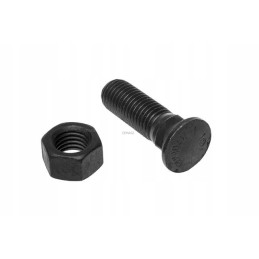 Varžtas ir veržlė, pritvirtinantys noragą prie Volvo JCB ašmenų