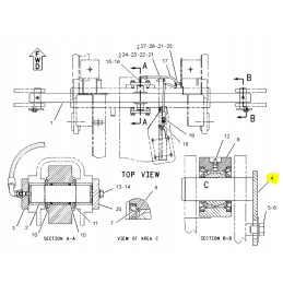 Pakabos kaiščio kačių buldozeris d5m d5n 1090380