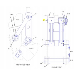 Cat ekskavatoriaus kaušo prijungimo kaištis 1893923