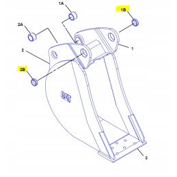 Kaušo įvorė ekskavatoriaus krautuvui Kat
