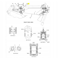 Cat ekskavatoriaus krautuvo svirties slankiklis 15 2 mm