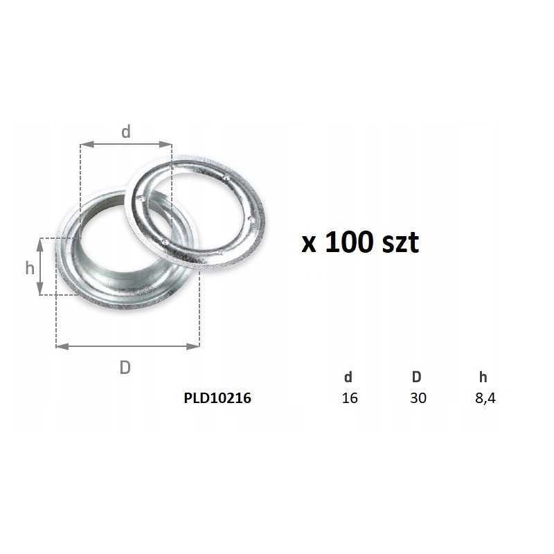 Aselė tentui, tento ąselės, skersmuo 16, 100 vnt