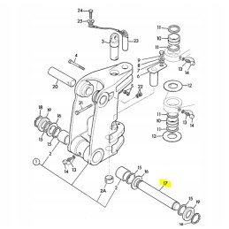 Galinės svirties tvirtinimo kaištis jcb 3cx 4cx