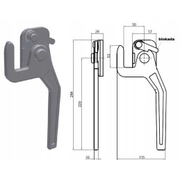 Užraktas Kiper Meiller savivarčio šonui