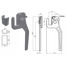 Užraktas Kiper savivarčio tipo Meiller ZZ šonui