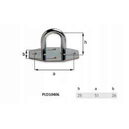 Kablys, rankena, kreiptuvas, rankena, h 25, 6 vnt