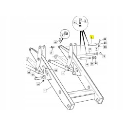 Rankos kaištis jcb kop lad811 90214 cva