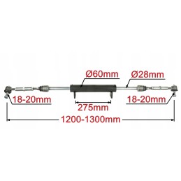 Hidraulinis vairo stiprintuvo cilindras CRR 2x125 C 385