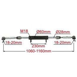Hidraulinis vairo stiprintuvo cilindras CRR 2x100 Zetor