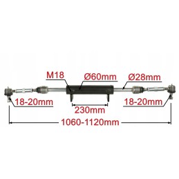 Hidraulinis vairo stiprintuvo cilindras crr 2x100 komplektas