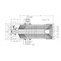 Priekabos cilindras, 105 cm prailginimas