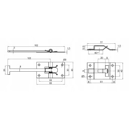 Durų laikiklis L122 konteinerių pastatams