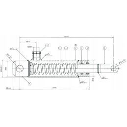 Hidraulinis stabdžių cilindras, eiga 85, spyruoklė