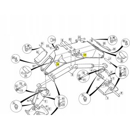 Kėlimo cilindro kaištis JCB 3CX ekskavatorius-krautuvas