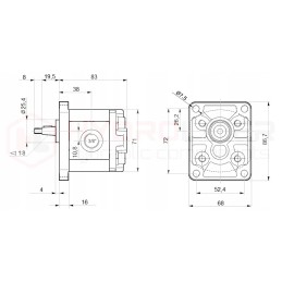 Siurblys 4 44l variklis 380v 1 5kw 16mpa hidrolideris