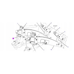 Cat ekskavatoriaus svirties tvirtinimo kaištis 3309673