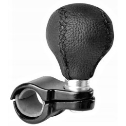 Universali juoda odinė vairo rankenėlė