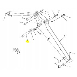Kaušo laužymo kaištis Cat mini ekskavatorius 302 5 302 5c